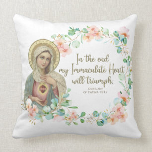 Coussin Vierge Marie Fatima