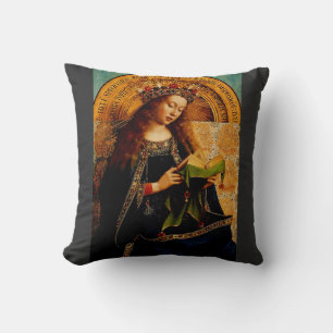 Coussin Vierge Marie par Jan van Eyck