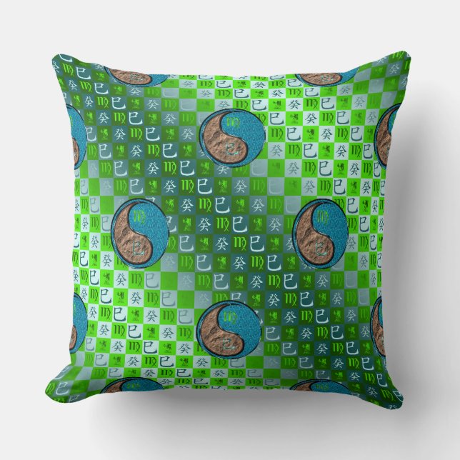 Coussin Vierge & Serpent d'eau (Recto)