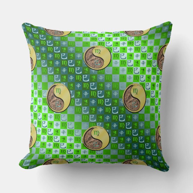 Coussin Vierge & Serpent Métal (Recto)