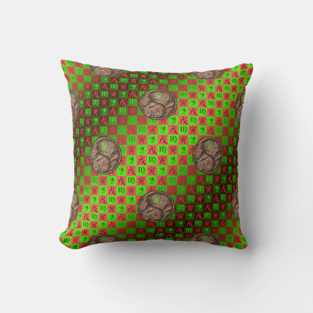 Coussin Vierge & Tigre de Terre (Recto)