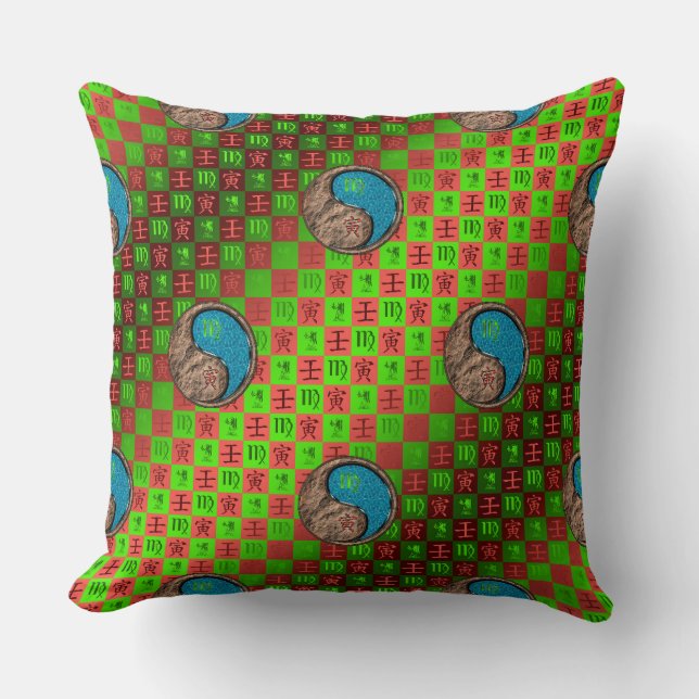 Coussin Vierge & Tigre d'eau (Recto)
