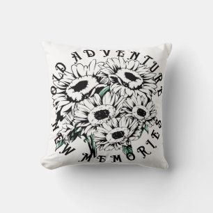 Coussin Vieux aventures Nouveaux souvenirs Vintage Floral