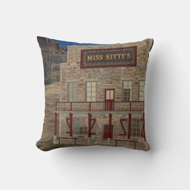 Coussin Vieux carreau de Saloon MoJo de Mlle Kitty (Recto)