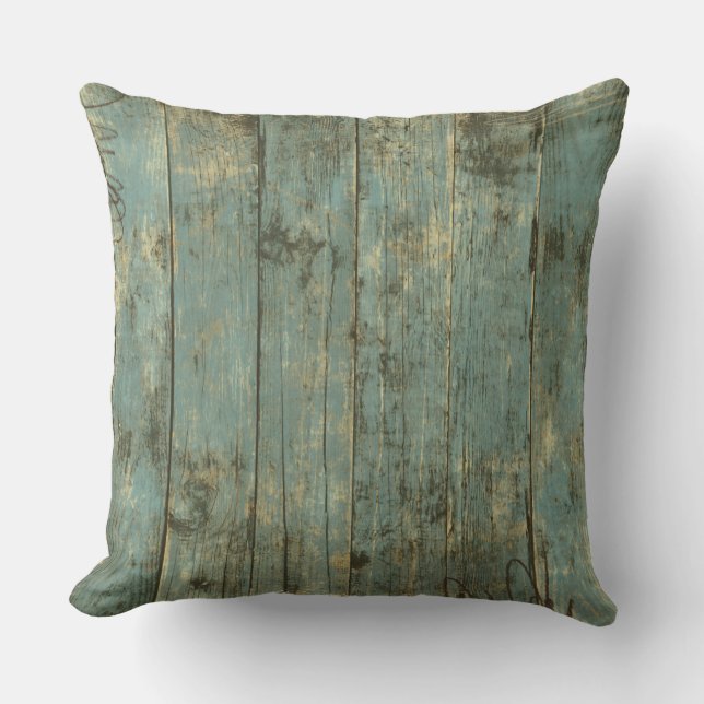 Coussin Vieux carreaux affligés rocailleux de bleu de (Recto)