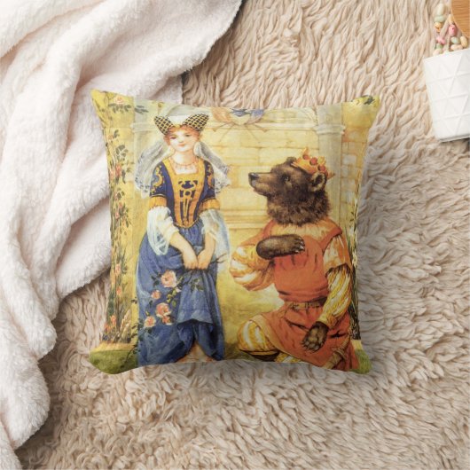 Coussin Vieux Conte de Fée, La Belle et la Bête (Couverture)