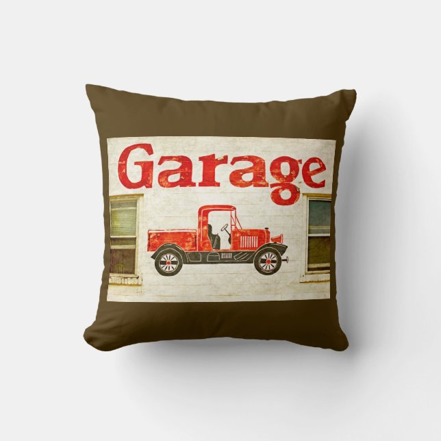 Coussin Vieux garage Brown (Recto)