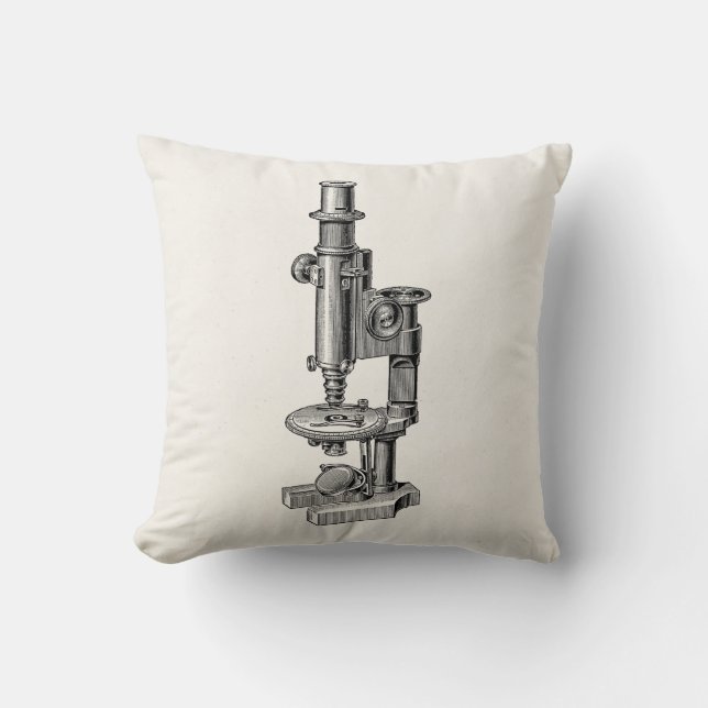 Coussin Vieux microscope antique de la Science de (Recto)
