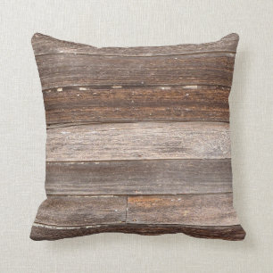 Coussin Vieux mur extérieur en bois Patiné d'une ferme
