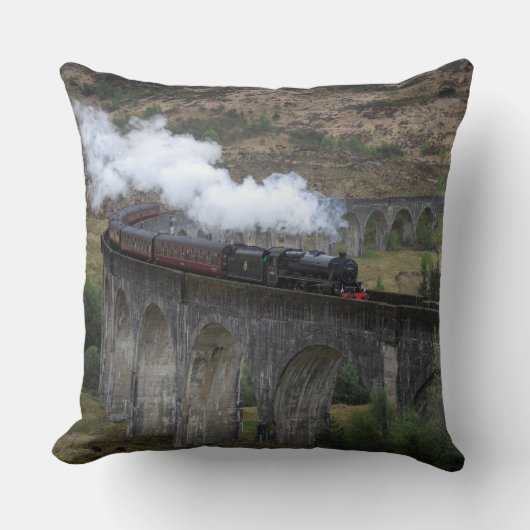 Coussin Vieux train de vapeur sur le viaduc de Glenfinnan (Recto)