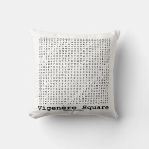 Coussin Vigenère Carré Cryptographie Tabula Rasa