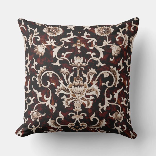 Coussin Vignes florales Accentuation de Patio Damas (Recto)