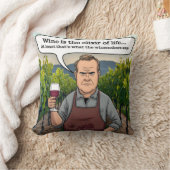 Coussin Vignoble Winemaker, le vin est l'élixir de la vie (Couverture)