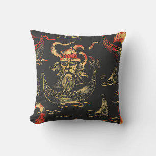 Coussin Viking Theme Ocean Scene