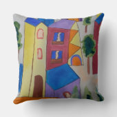 Coussin Village d'été Abstrait (Verso)