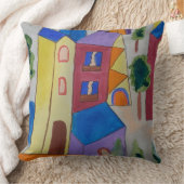 Coussin Village d'été Abstrait (Couverture)