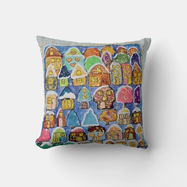 Coussin Village d'hiver (Recto)