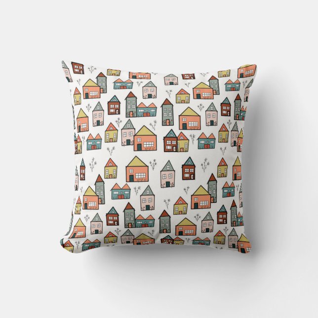 Coussin village vintage  (Recto)