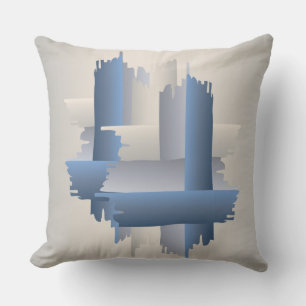 Coussin ville de briques de pierre