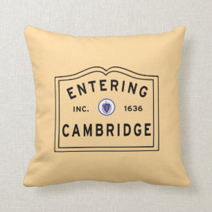Coussin Ville de Cambridge Massachusetts