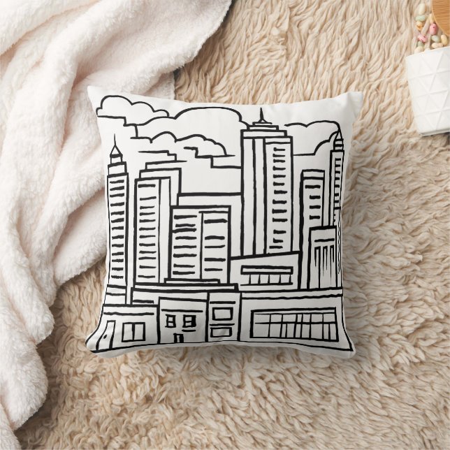 Coussin Ville Skyline (Couverture)