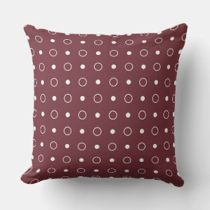 Coussin vin et points blancs
