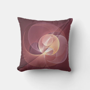 Coussin Vin moderne élégant Abstrait Art fractal rouge
