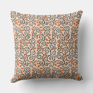 Coussin Vin orange beige tordu Art Motif répétitif