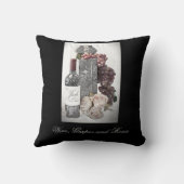 Coussin Vin, raisins et Roses (Verso)