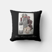 Coussin Vin, raisins et Roses (Recto)