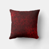 Coussin Vin Rouge à motifs floraux (Verso)