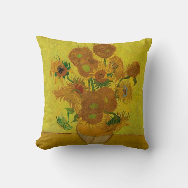 Coussin Vincent Van Gogh 15 Peinture de tournesols (Recto)