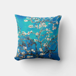 Coussin Vincent Van Gogh Almond Blossoms brillant Turquois