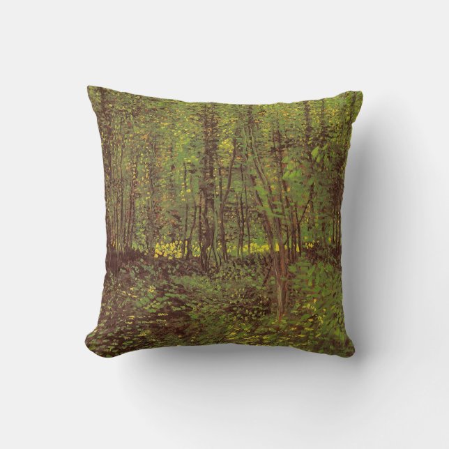 Coussin Vincent van Gogh - Arbres et sous-bois (Recto)