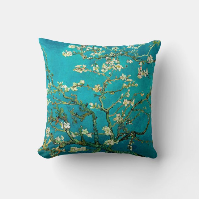 Coussin Vincent Van Gogh Blossoming Almond Tree Floral Art (Recto)