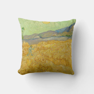 Coussin Vincent van Gogh - Champ de blé avec un moissonneu