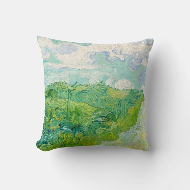 Coussin Vincent van Gogh - Champ de blé vert, Auvers (Recto)