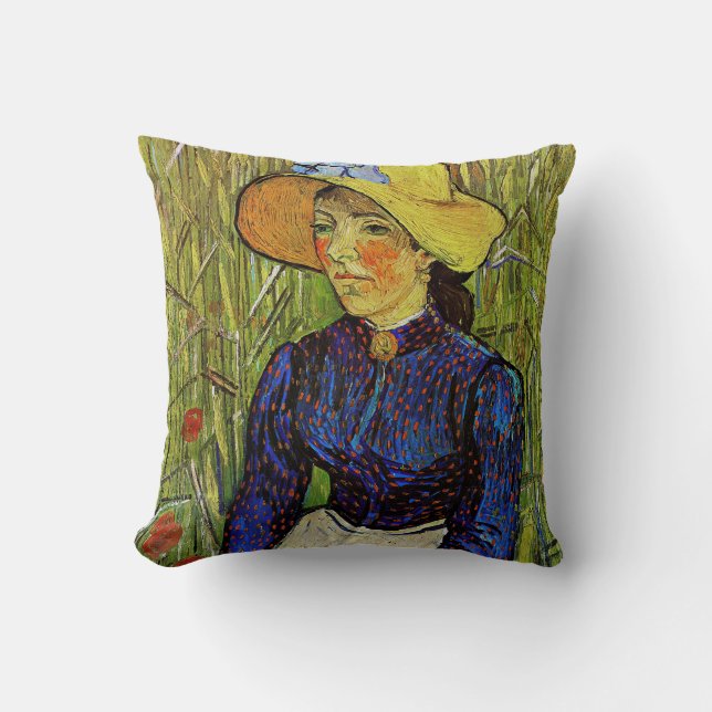Coussin Vincent van Gogh - Fille paysanne en Casquette de  (Recto)