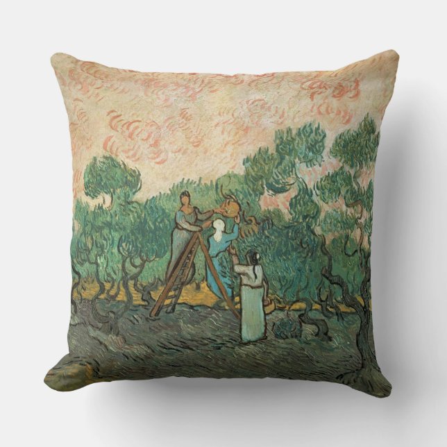 Coussin Vincent van Gogh | les récolteuses olives, (Recto)