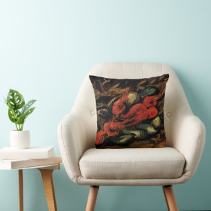 Coussin Vincent van Gogh - Moules et crevettes à vie morte