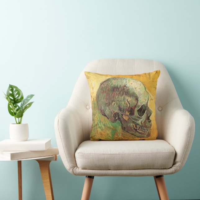 Coussin Vincent van Gogh - Nature morte avec crâne (Chaise)