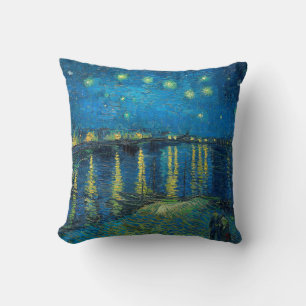 Coussin Vincent Van Gogh Nuit étoilée sur le Rhône