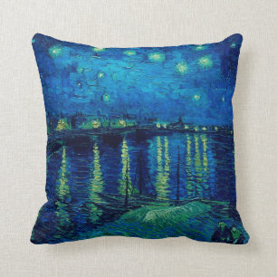 Coussin Vincent Van Gogh - Nuit étoilée sur le Rhône