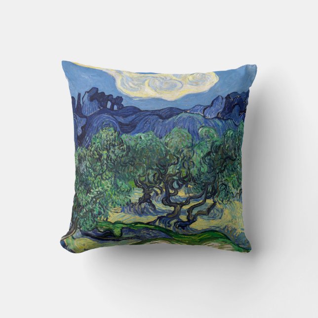 Coussin Vincent van Gogh - Oliviers aux Alpilles (Recto)