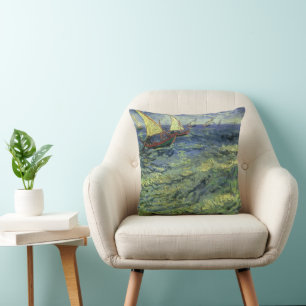 Coussin Vincent van Gogh - Paysage marin à Saintes Maries