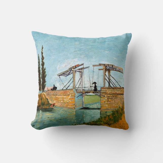Coussin Vincent van Gogh - Pont Langlois à Arles #3 (Recto)