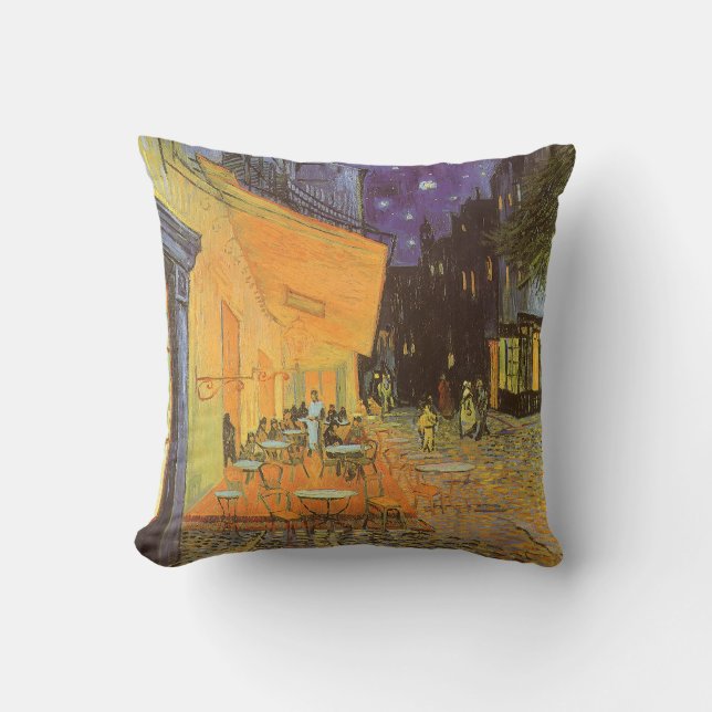 Coussin Vincent van Gogh - Terrasse de café la nuit (Recto)