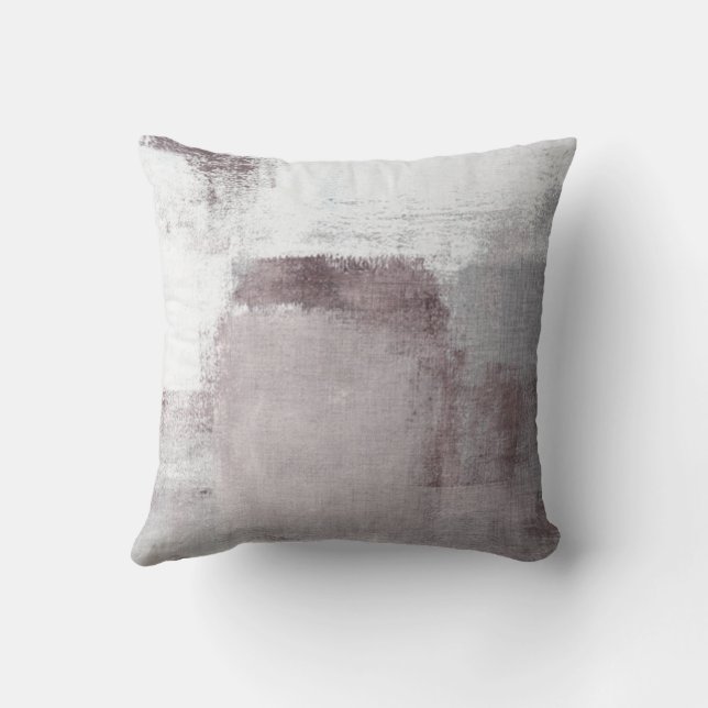 Coussin Vins Abstraits modernes Mauve & Grey (Verso)