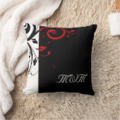 Coussin Vins Tourbillonnant noirs et rouges (Couverture)