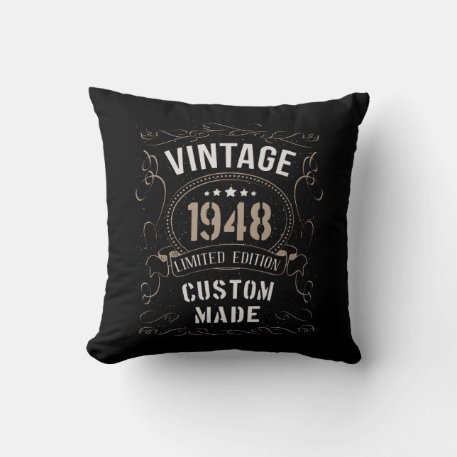Coussin Vintage 1948 Limited Edition Personnalisé (Recto)